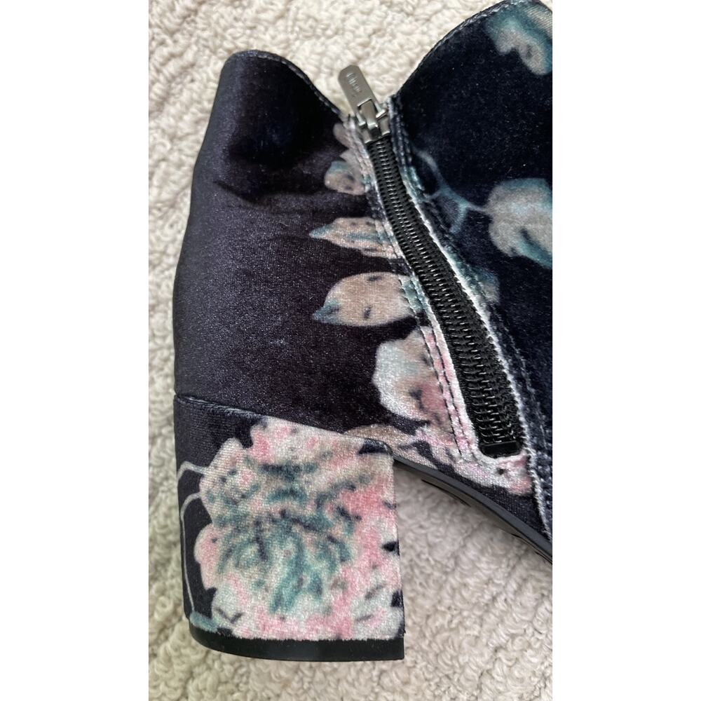 Sam Edelman Circus Black Pink Vikki Velvet Ankle Boots 6.5 Booties - Picture 7 of 9